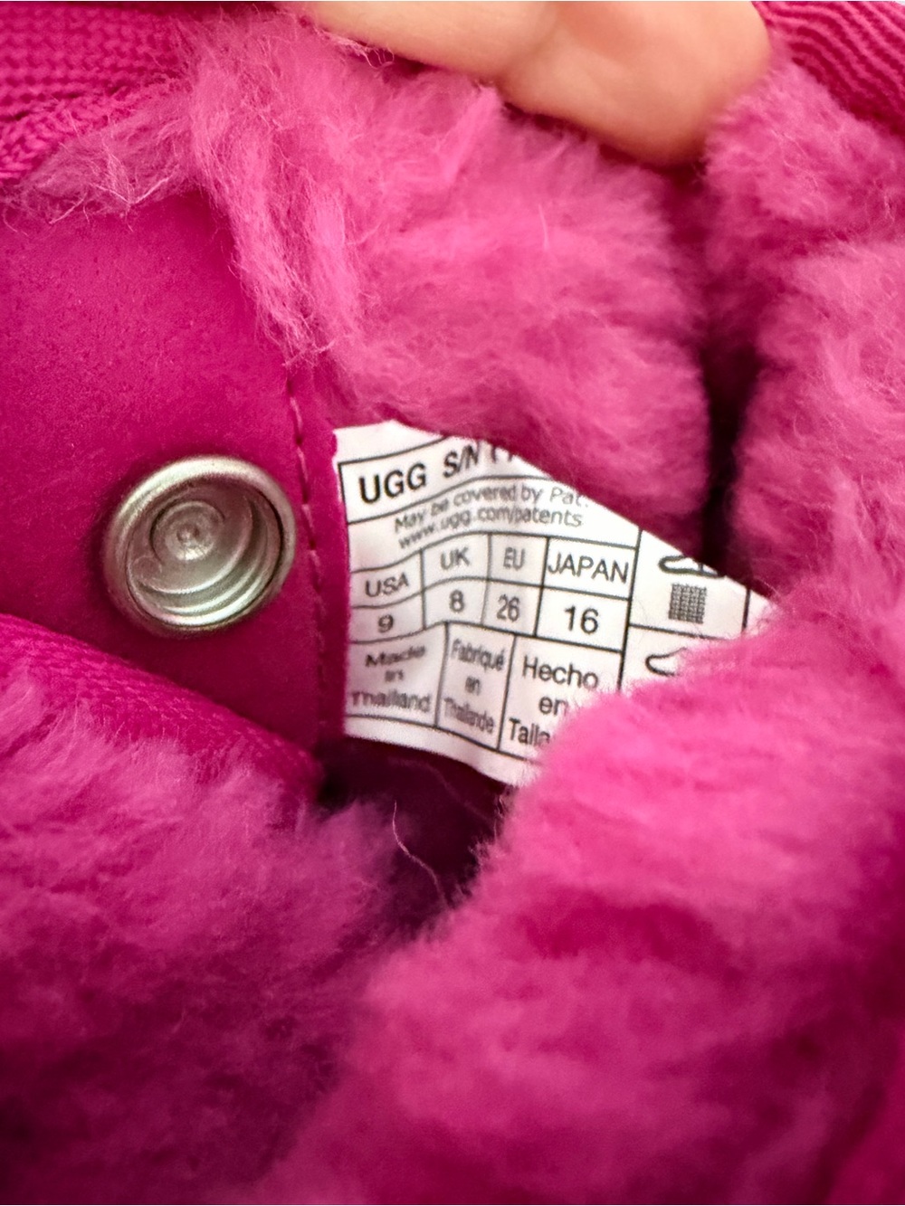 Kids Fuchsia Cozy UGGS - Picture 3 of 4